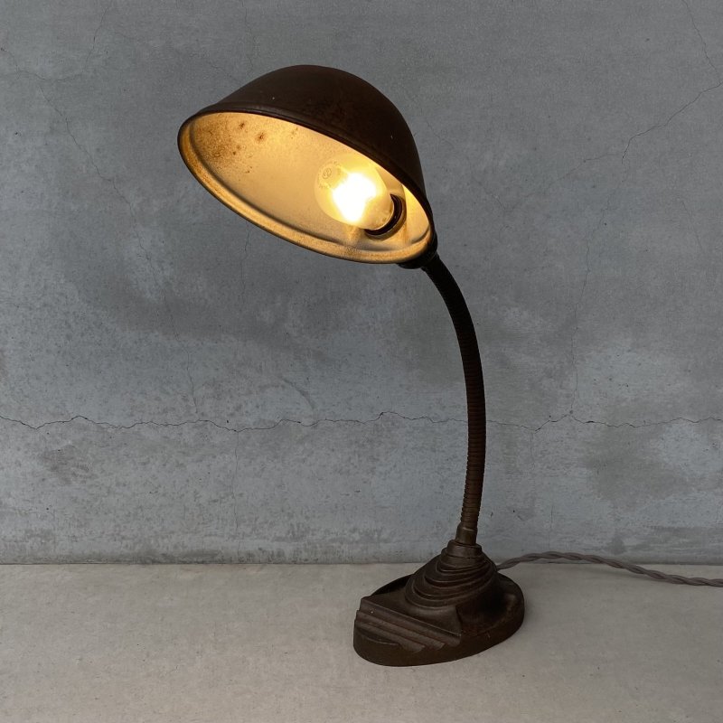 画像12: VINTAGE ANTIQUE DESKLAMP EAGLE ヴィンテージ アンティーク デスクランプ スタンドライト 卓上ライト 照明 / グースネック インダストリアル アイアン 鉄 店舗什器 アメリカ