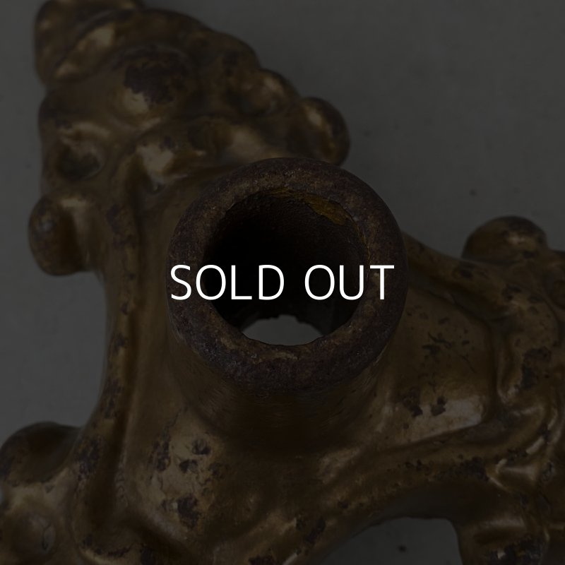 画像7: VINTAGE ANTIQUE FLAG STAND ヴィンテージ アンティーク フラッグスタンド 旗立て / ディスプレイ ツリースタンド キャストアイアン ゴールド 鋳物 店舗什器 アメリカ USA