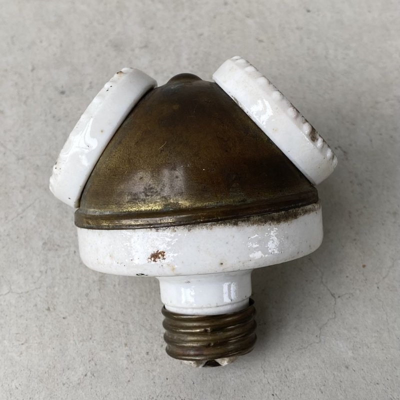 画像5: VINTAGE ANTIQUE CLUSTER SOCKET ヴィンテージ アンティーク クラスターソケット / ランプ ライト 2灯 コレクタブル インダストリアル 照明 アメリカ USA (2)