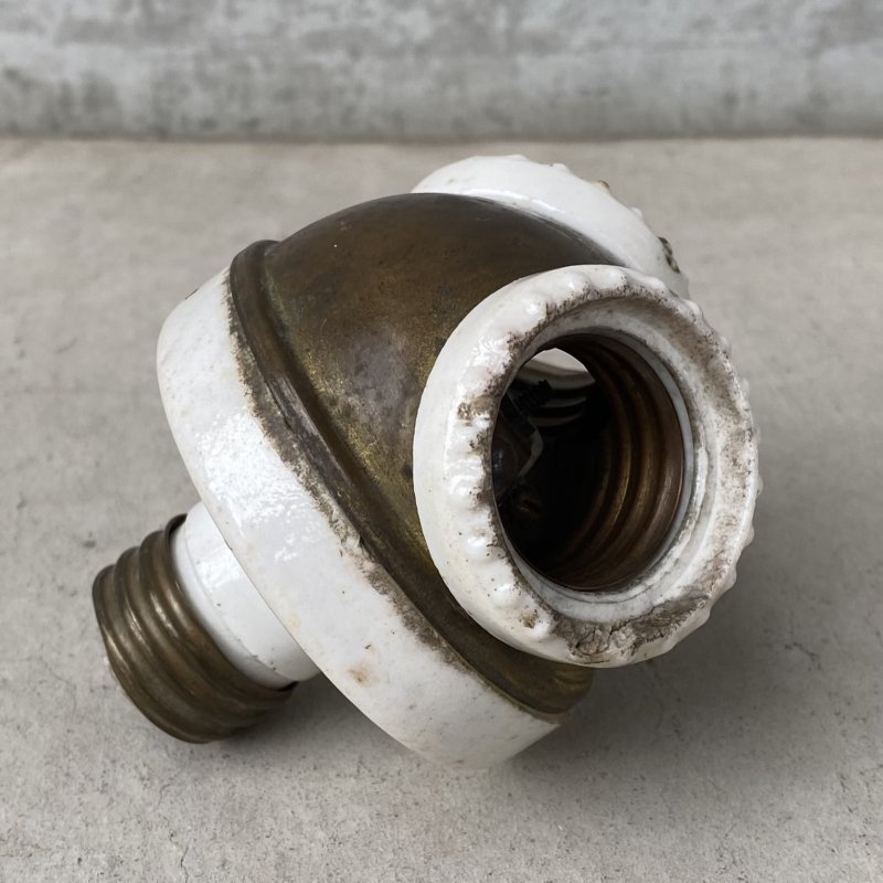 画像3: VINTAGE ANTIQUE CLUSTER SOCKET ヴィンテージ アンティーク クラスターソケット / ランプ ライト 2灯 コレクタブル インダストリアル 照明 アメリカ USA (2)