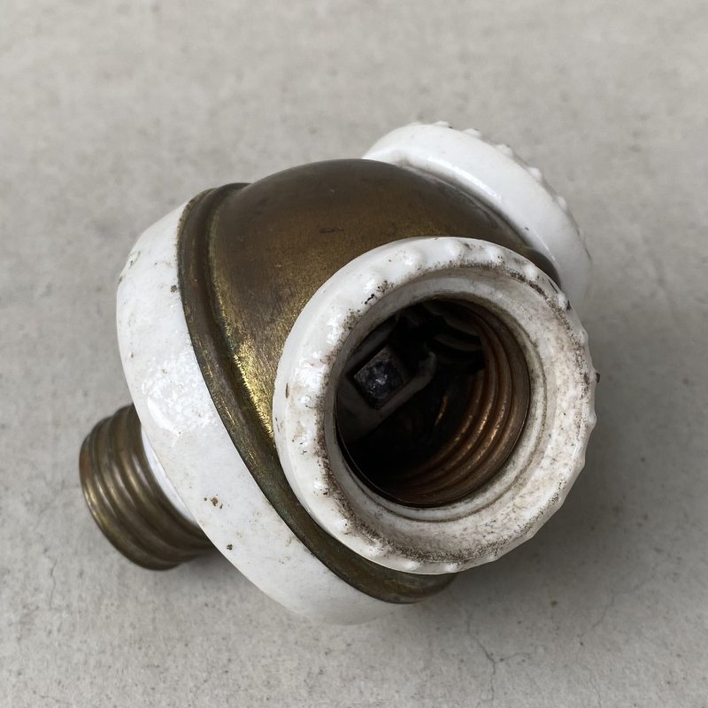 画像4: VINTAGE ANTIQUE CLUSTER SOCKET ヴィンテージ アンティーク クラスターソケット / ランプ ライト 2灯 コレクタブル インダストリアル 照明 アメリカ USA (2)