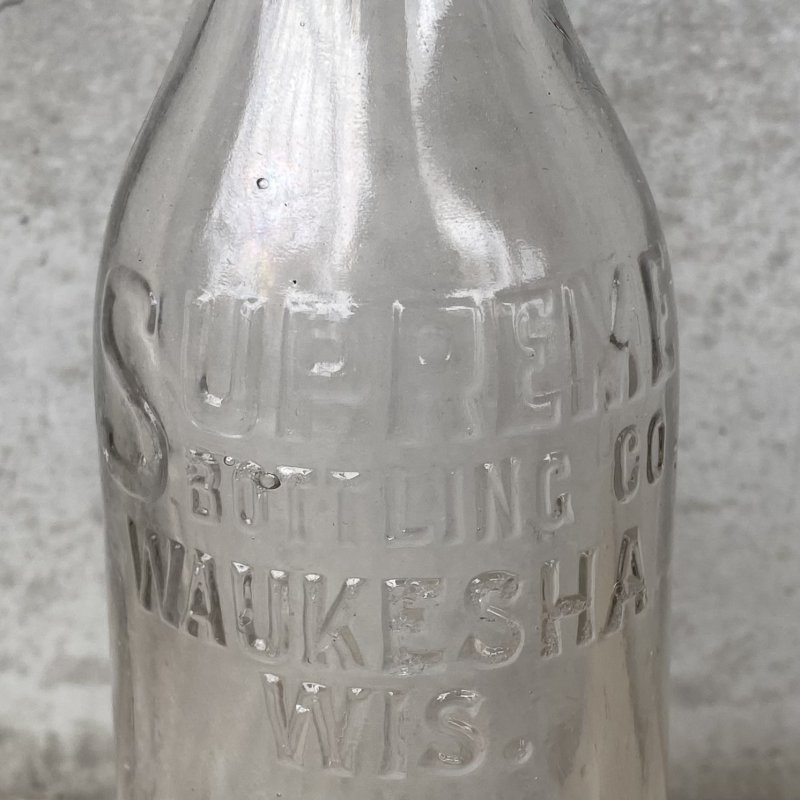 画像7: VINTAGE ANTIQUE SUPREME BOTTLING CO. ヴィンテージ アンティーク ガラス瓶 ガラスボトル  / ガラス ディスプレイ インテリア 花瓶  アメリカ USA (1)