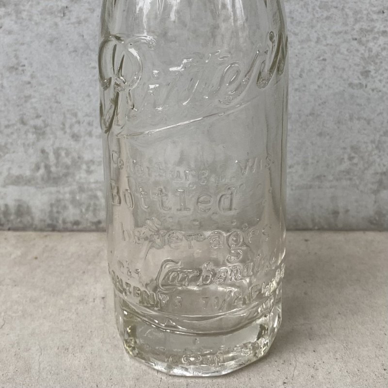 画像7: VINTAGE ANTIQUE BOTTLE RITTER'S ヴィンテージ アンティーク ガラス瓶 ガラスボトル  / ガラス ディスプレイ インテリア 花瓶  アメリカ USA (2)