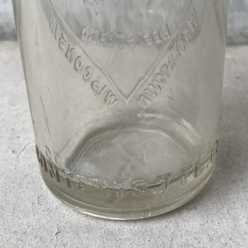 画像8: VINTAGE ANTIQUE BOTTLE BADGER STATE CO. ヴィンテージ アンティーク ガラス瓶 ガラスボトル  / ガラス ディスプレイ インテリア 花瓶  アメリカ USA (3)