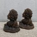 画像1: VINTAGE ANTIQUE INDIAN BOOKENDS ヴィンテージ アンティーク インディアン ブックエンド ブックスタンド / 本立て コレクタブル インテリア オブジェ ネイティブアメリカン アメリカ (2) (1)
