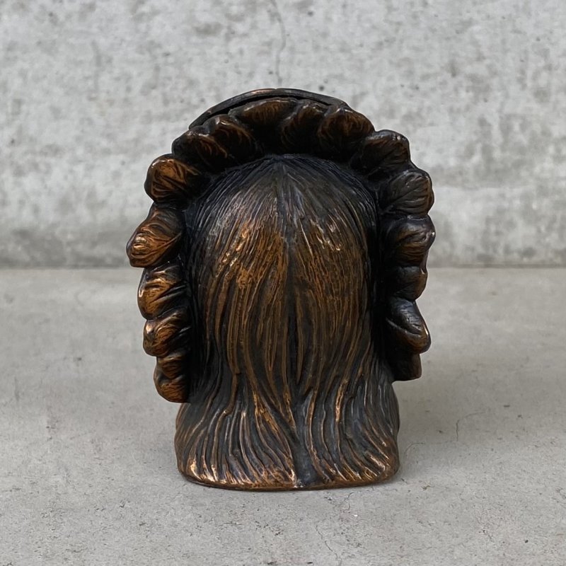 画像2: VINTAGE ANTIQUE INDIAN HEAD STATUE ヴィンテージ アンティーク インディアン オブジェ / コレクタブル インデアンヘッド スーベニア インテリア 置物 雑貨 ネイティブアメリカン アメリカ (1)