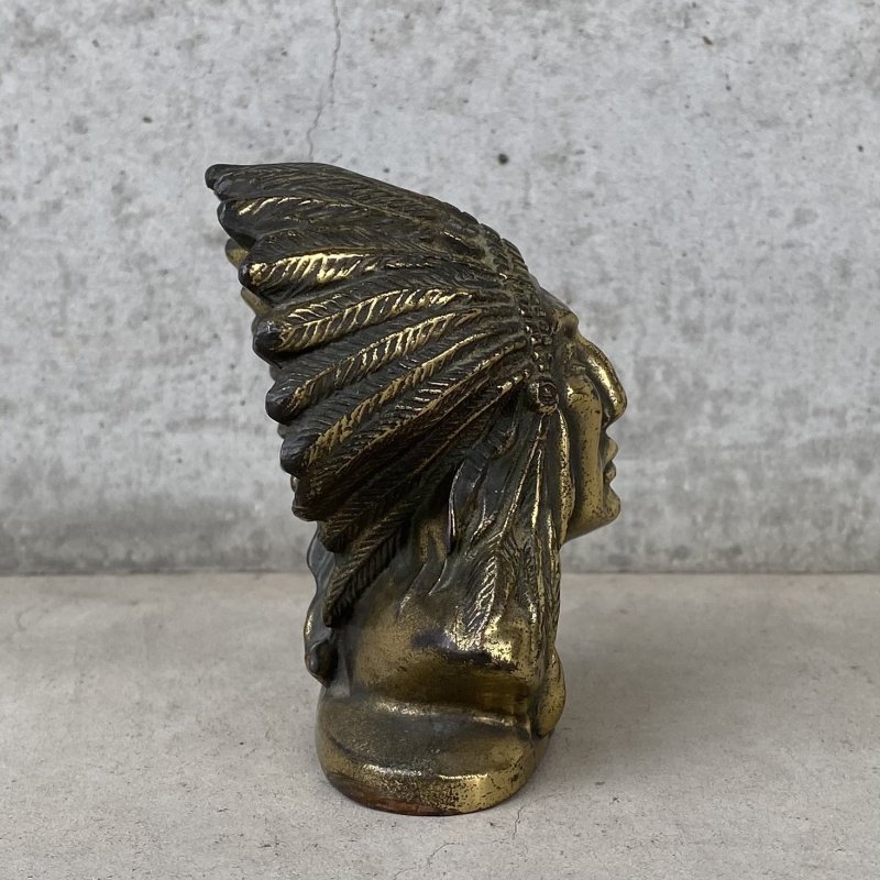 画像3: VINTAGE ANTIQUE INDIAN STATUE ヴィンテージ アンティーク インディアン オブジェ / コレクタブル インテリア インディアンヘッド 置物 雑貨 ネイティブアメリカン アメリカ (3)