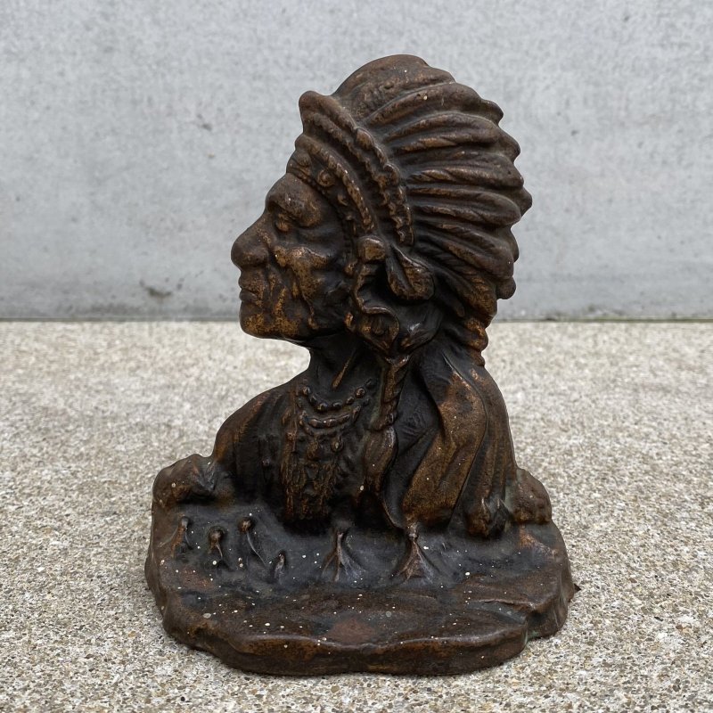 画像6: VINTAGE ANTIQUE INDIAN BOOKENDS ヴィンテージ アンティーク インディアン ブックエンド ブックスタンド / 本立て コレクタブル インテリア オブジェ ネイティブアメリカン アメリカ (2)