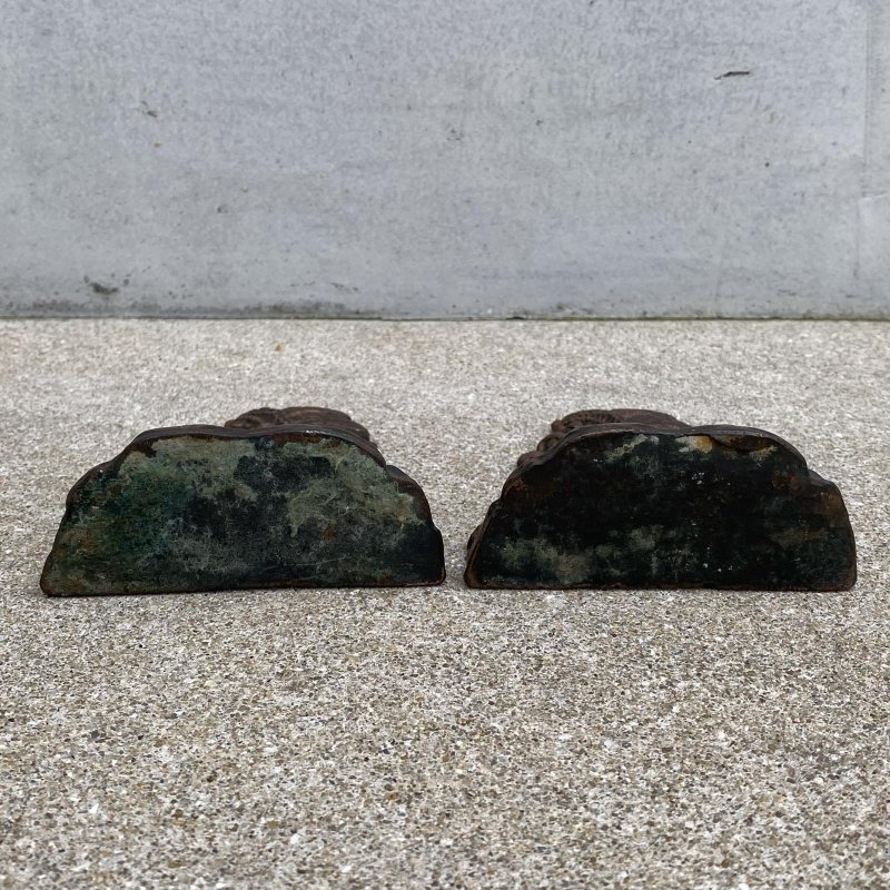 画像5: VINTAGE ANTIQUE INDIAN BOOKENDS ヴィンテージ アンティーク インディアン ブックエンド ブックスタンド / 本立て コレクタブル インテリア オブジェ ネイティブアメリカン アメリカ (2)