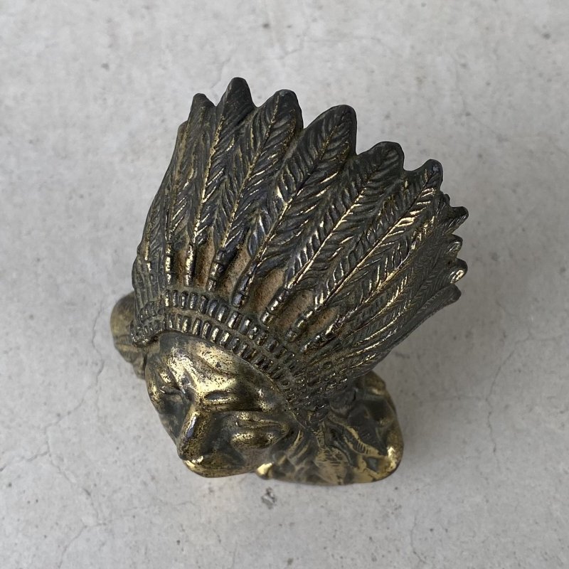 画像5: VINTAGE ANTIQUE INDIAN STATUE ヴィンテージ アンティーク インディアン オブジェ / コレクタブル インテリア インディアンヘッド 置物 雑貨 ネイティブアメリカン アメリカ (3)