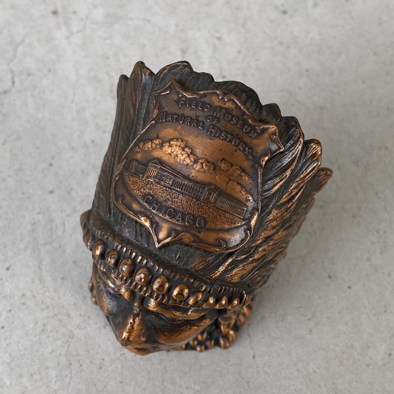 画像5: VINTAGE ANTIQUE INDIAN HEAD STATUE ヴィンテージ アンティーク インディアン オブジェ / コレクタブル インデアンヘッド スーベニア インテリア 置物 雑貨 ネイティブアメリカン アメリカ (1)