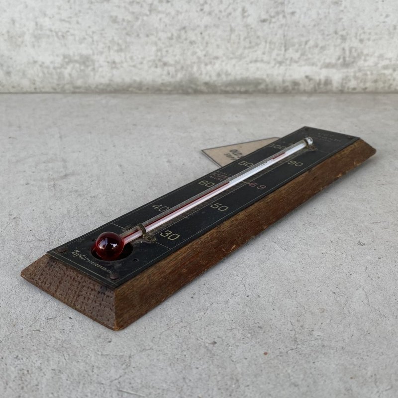 画像3: VINTAGE ANTIQUE THERMOMETER ヴィンテージ アンティーク 温度計 / コレクタブル オブジェ ディスプレイ ウッド 雑貨 木製 アメリカ (1)