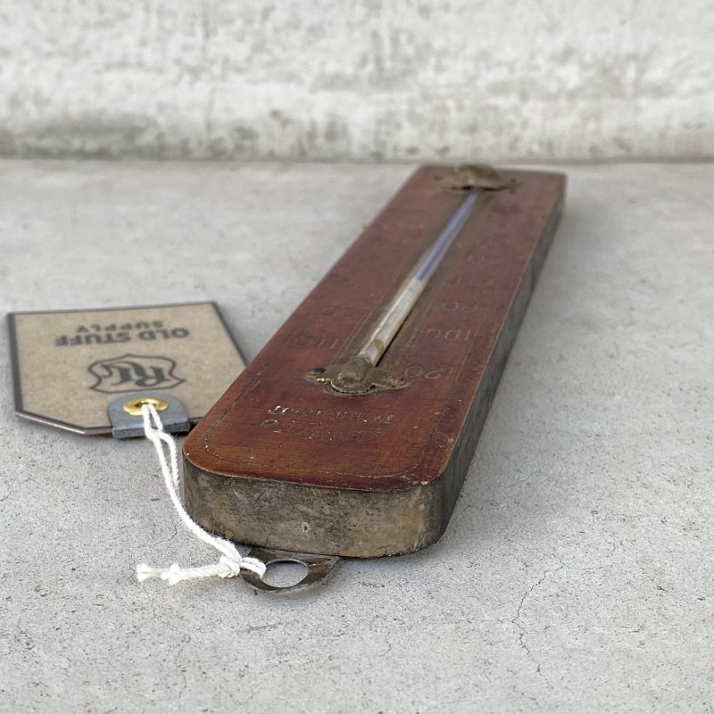 画像7: VINTAGE ANTIQUE  THERMOMETER ヴィンテージ アンティーク 温度計 / コレクタブル オブジェ ディスプレイ ウォールインテリア 雑貨 ウッド 木製 アメリカ (2)