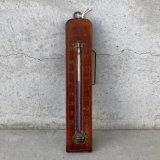 VINTAGE ANTIQUE  THERMOMETER ヴィンテージ アンティーク 温度計 / コレクタブル オブジェ ディスプレイ ウォールインテリア 雑貨 ウッド 木製 アメリカ (2)
