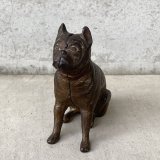 VINTAGE COINBANK PIGGY BANK  BOXER DOG ヴィンテージ 貯金箱 コインバンク / コレクタブル オブジェ キャストアイアン ボクサー 犬 動物 鋳物 置物 アメリカ (1)