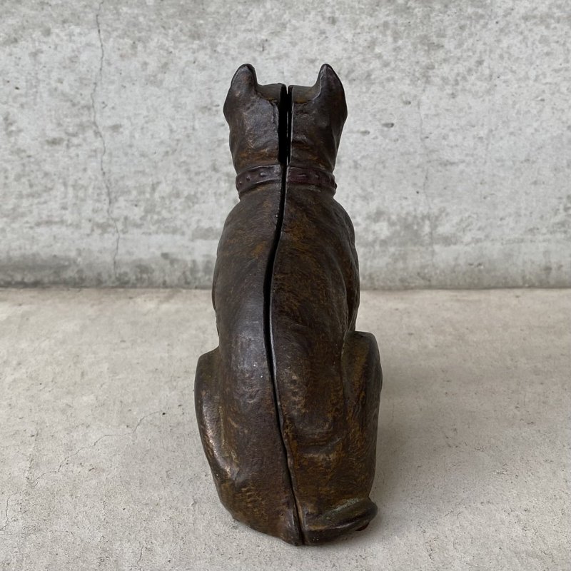画像3: VINTAGE COINBANK PIGGY BANK  BOXER DOG ヴィンテージ 貯金箱 コインバンク / コレクタブル オブジェ キャストアイアン ボクサー 犬 動物 鋳物 置物 アメリカ (1)