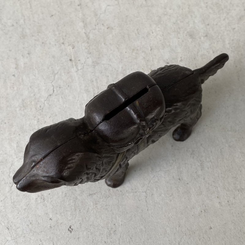 画像6: VINTAGE COINBANK PIGGY BANK  ST BERNARD ヴィンテージ 貯金箱 コインバンク / コレクタブル オブジェ キャストアイアン セントバーナード 犬 動物 鋳物 置物 アメリカ (1)