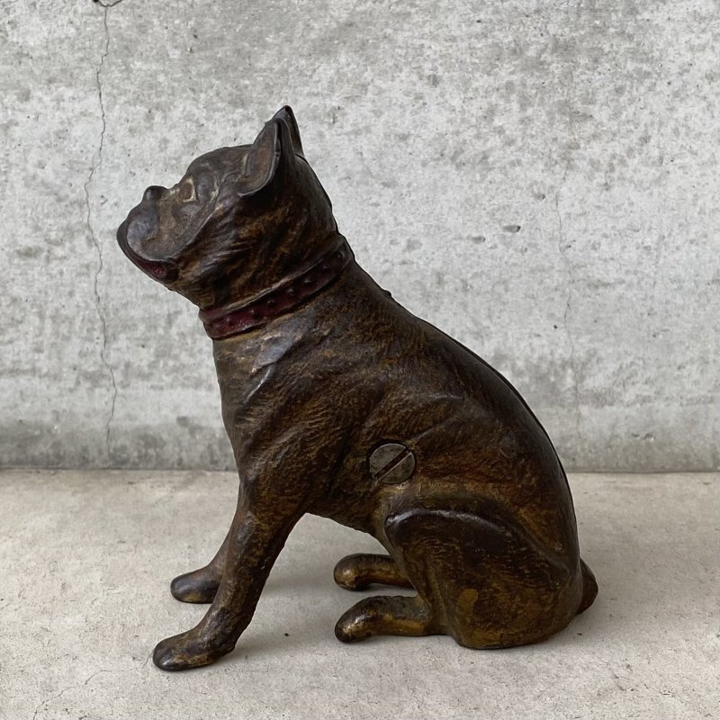 画像5: VINTAGE COINBANK PIGGY BANK  BOXER DOG ヴィンテージ 貯金箱 コインバンク / コレクタブル オブジェ キャストアイアン ボクサー 犬 動物 鋳物 置物 アメリカ (1)
