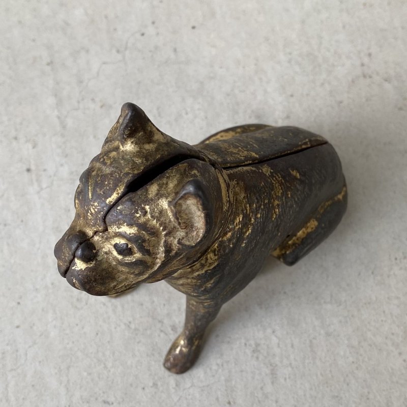 画像7: VINTAGE COINBANK PIGGY BANK  BOXER DOG ヴィンテージ 貯金箱 コインバンク / コレクタブル オブジェ キャストアイアン ボクサー 犬 動物 鋳物 置物 アメリカ (2)