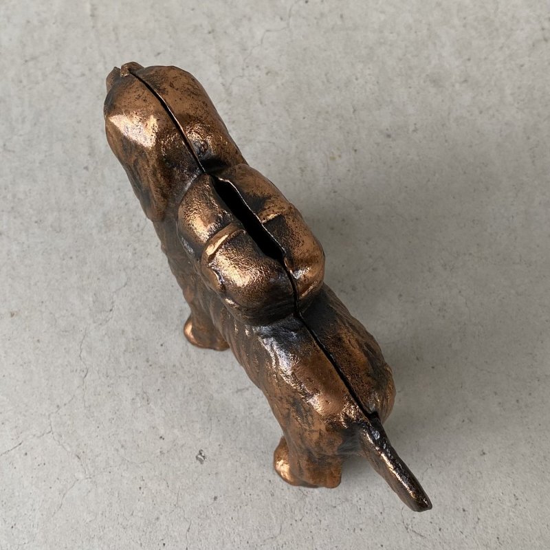 画像6: VINTAGE COINBANK PIGGY BANK  JAPANNED ST BERNARD ヴィンテージ ジャパンド 貯金箱 コインバンク / ジャパンカラー コレクタブル オブジェ セントバーナード 犬 動物 鋳物 置物 アメリカ (3)