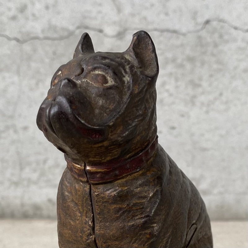 画像9: VINTAGE COINBANK PIGGY BANK  BOXER DOG ヴィンテージ 貯金箱 コインバンク / コレクタブル オブジェ キャストアイアン ボクサー 犬 動物 鋳物 置物 アメリカ (1)