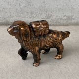 VINTAGE COINBANK PIGGY BANK  JAPANNED ST BERNARD ヴィンテージ ジャパンド 貯金箱 コインバンク / ジャパンカラー コレクタブル オブジェ セントバーナード 犬 動物 鋳物 置物 アメリカ (3)