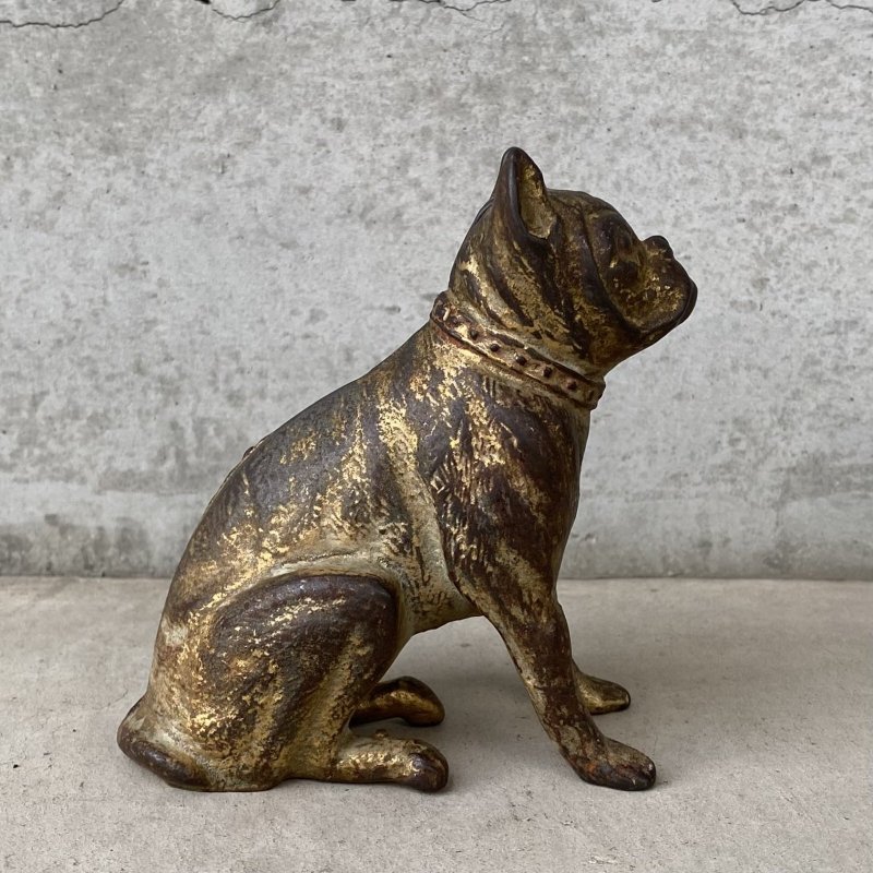 画像4: VINTAGE COINBANK PIGGY BANK  BOXER DOG ヴィンテージ 貯金箱 コインバンク / コレクタブル オブジェ キャストアイアン ボクサー 犬 動物 鋳物 置物 アメリカ (2)