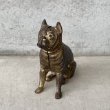 VINTAGE COINBANK PIGGY BANK  BOXER DOG ヴィンテージ 貯金箱 コインバンク / コレクタブル オブジェ キャストアイアン ボクサー 犬 動物 鋳物 置物 アメリカ (2)