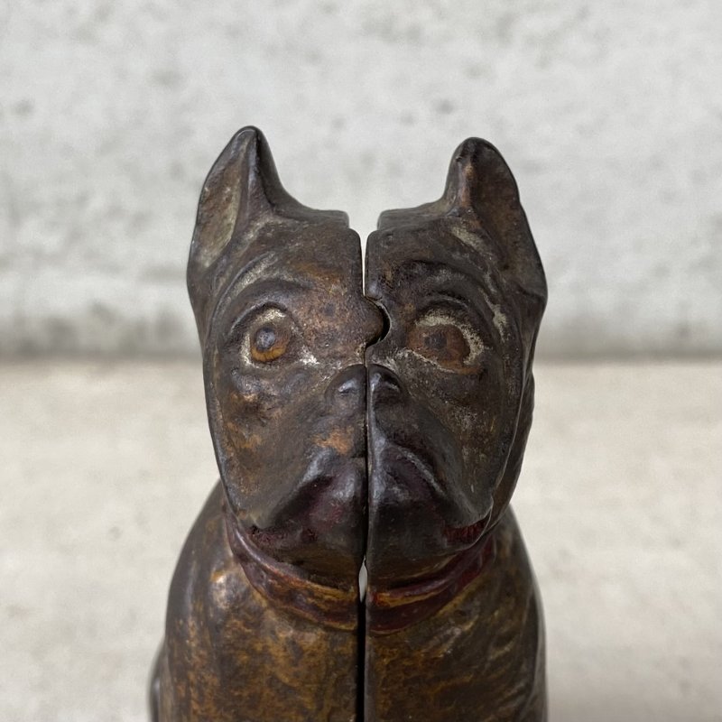 画像10: VINTAGE COINBANK PIGGY BANK  BOXER DOG ヴィンテージ 貯金箱 コインバンク / コレクタブル オブジェ キャストアイアン ボクサー 犬 動物 鋳物 置物 アメリカ (1)