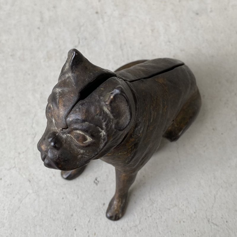 画像7: VINTAGE COINBANK PIGGY BANK  BOXER DOG ヴィンテージ 貯金箱 コインバンク / コレクタブル オブジェ キャストアイアン ボクサー 犬 動物 鋳物 置物 アメリカ (1)