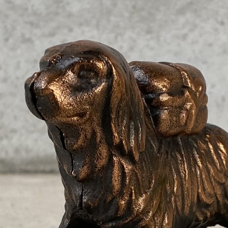 画像8: VINTAGE COINBANK PIGGY BANK  JAPANNED ST BERNARD ヴィンテージ ジャパンド 貯金箱 コインバンク / ジャパンカラー コレクタブル オブジェ セントバーナード 犬 動物 鋳物 置物 アメリカ (3)