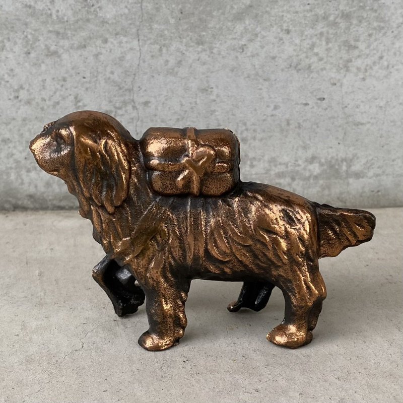 画像5: VINTAGE COINBANK PIGGY BANK  JAPANNED ST BERNARD ヴィンテージ ジャパンド 貯金箱 コインバンク / ジャパンカラー コレクタブル オブジェ セントバーナード 犬 動物 鋳物 置物 アメリカ (3)