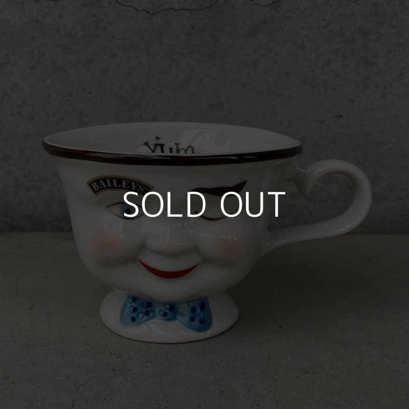 画像1: VINTAGE ANTIQUE BAILEYS CUP ヴィンテージ アンティーク ベイリーズ フェイスカップ / コレクタブル オブジェ ティーカップ マグカップ ノベルティ 陶器 食器 雑貨 (4)