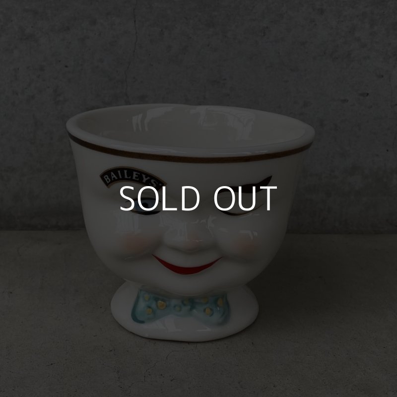 画像1: VINTAGE ANTIQUE BAILEYS SUGAR POT ヴィンテージ アンティーク ベイリーズ フェイスカップ シュガーポット / コレクタブル オブジェ ティーカップ マグカップ ノベルティ 陶器 食器 雑貨 (2)