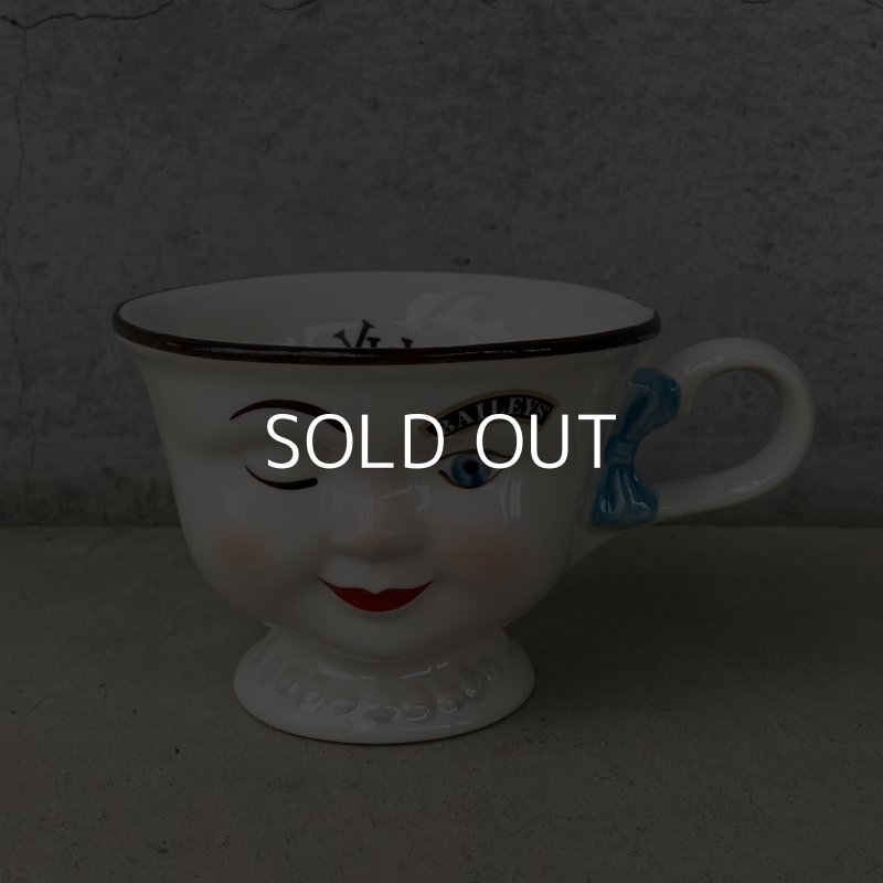 画像1: VINTAGE ANTIQUE BAILEYS CUP ヴィンテージ アンティーク ベイリーズ フェイスカップ / コレクタブル オブジェ ティーカップ マグカップ ノベルティ 女の子 陶器 食器 雑貨 (5)