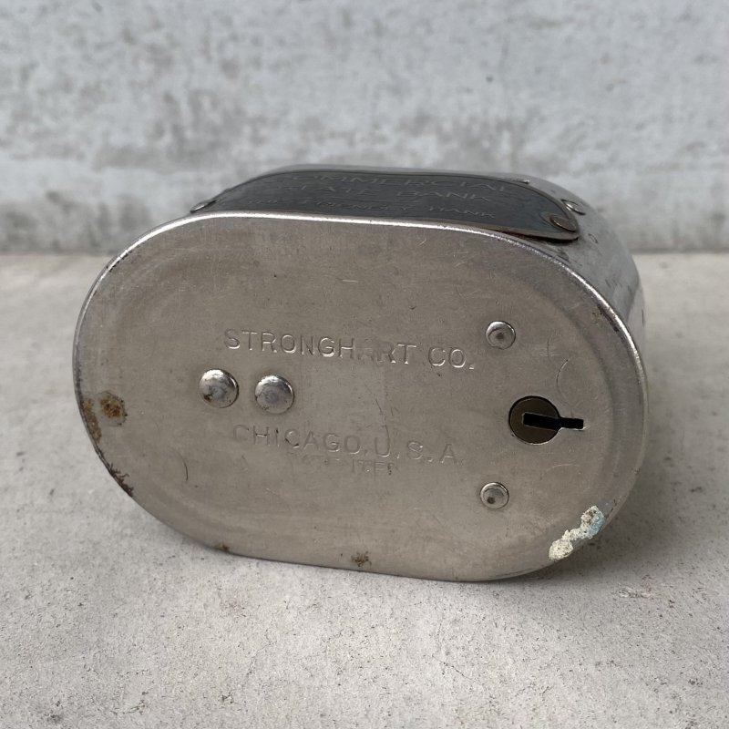 画像7: VINTAGE ANTIQUE COIN BANK STRONGHART CO ヴィンテージ アンティーク コインバンク 貯金箱 / コレクタブル オブジェ インテリア ノベルティー 銀行 鍵付き アメリカ USA 