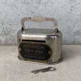 VINTAGE ANTIQUE COIN BANK STRONGHART CO ヴィンテージ アンティーク コインバンク 貯金箱 / コレクタブル オブジェ インテリア ノベルティー 銀行 鍵付き アメリカ USA 