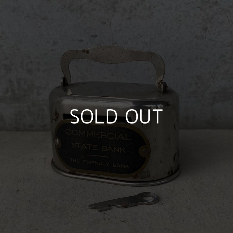 画像1: VINTAGE ANTIQUE COIN BANK STRONGHART CO ヴィンテージ アンティーク コインバンク 貯金箱 / コレクタブル オブジェ インテリア ノベルティー 銀行 鍵付き アメリカ USA 