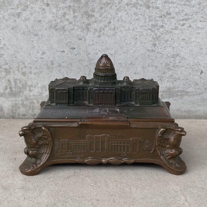 画像3: VINTAGE ANTIQUE COIN BANK THE CAPITOL WASINGTON DC ヴィンテージ アンティーク コインバンク 貯金箱 ワシントン / コレクタブル オブジェ インテリア  スーベニア 小物入れ アメリカ USA 