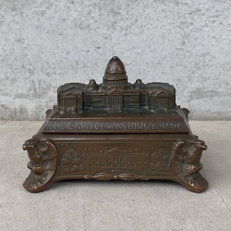 画像2: VINTAGE ANTIQUE COIN BANK THE CAPITOL WASINGTON DC ヴィンテージ アンティーク コインバンク 貯金箱 ワシントン / コレクタブル オブジェ インテリア  スーベニア 小物入れ アメリカ USA 