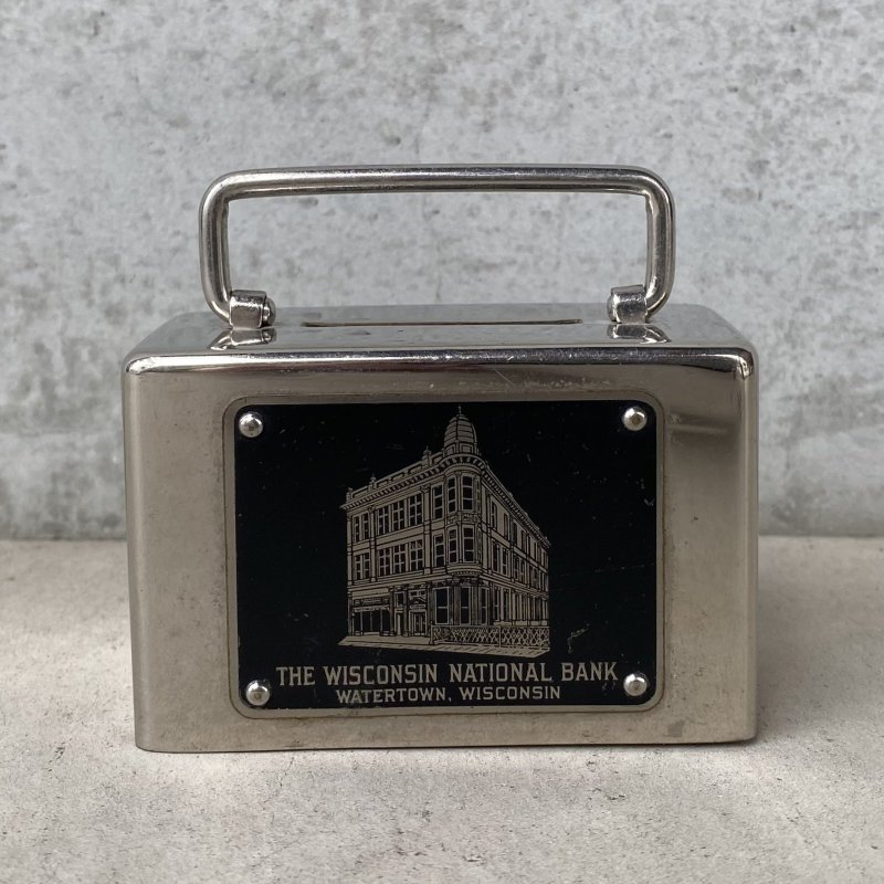 画像2: VINTAGE ANTIQUE COIN BANK AUTOMATIC RECORDING SAFE CO ヴィンテージ アンティーク コインバンク 貯金箱 / コレクタブル オブジェ インテリア ノベルティー 銀行 鍵付き アメリカ USA 