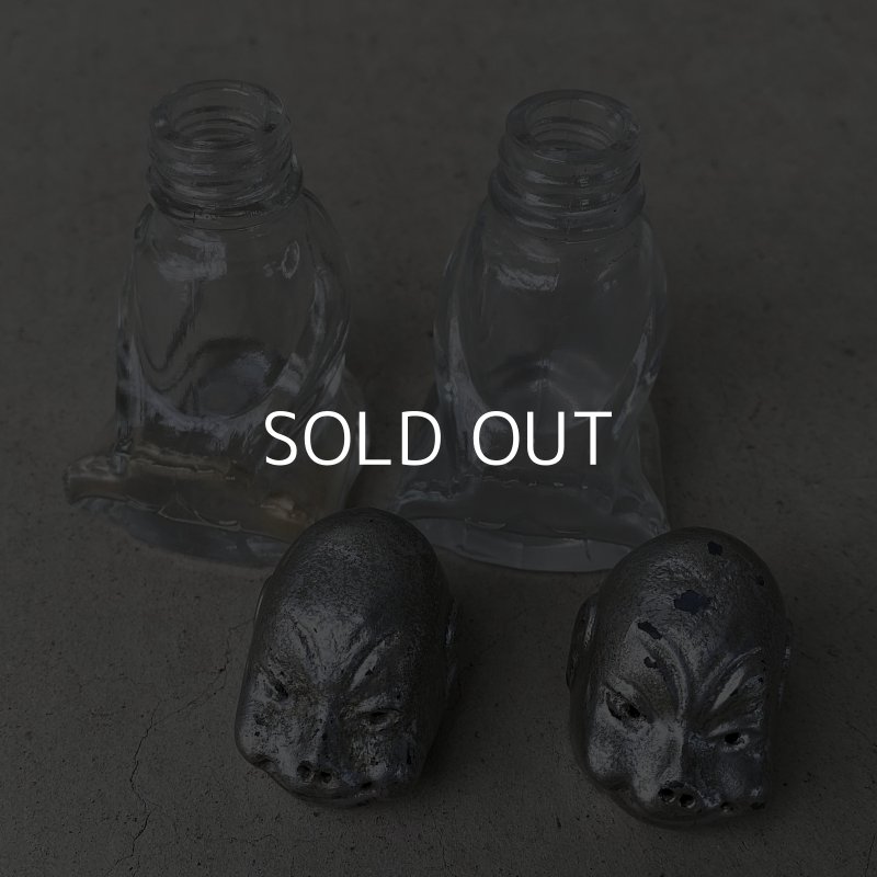 画像7: VINTAGE ANTIQUE BILLIKEN SALT AND PEPPER SHAKERS ヴィンテージ アンティーク ビリケン ソルト＆ペッパー 塩胡椒入れ / コレクタブル ガラス オブジェ アメリカ