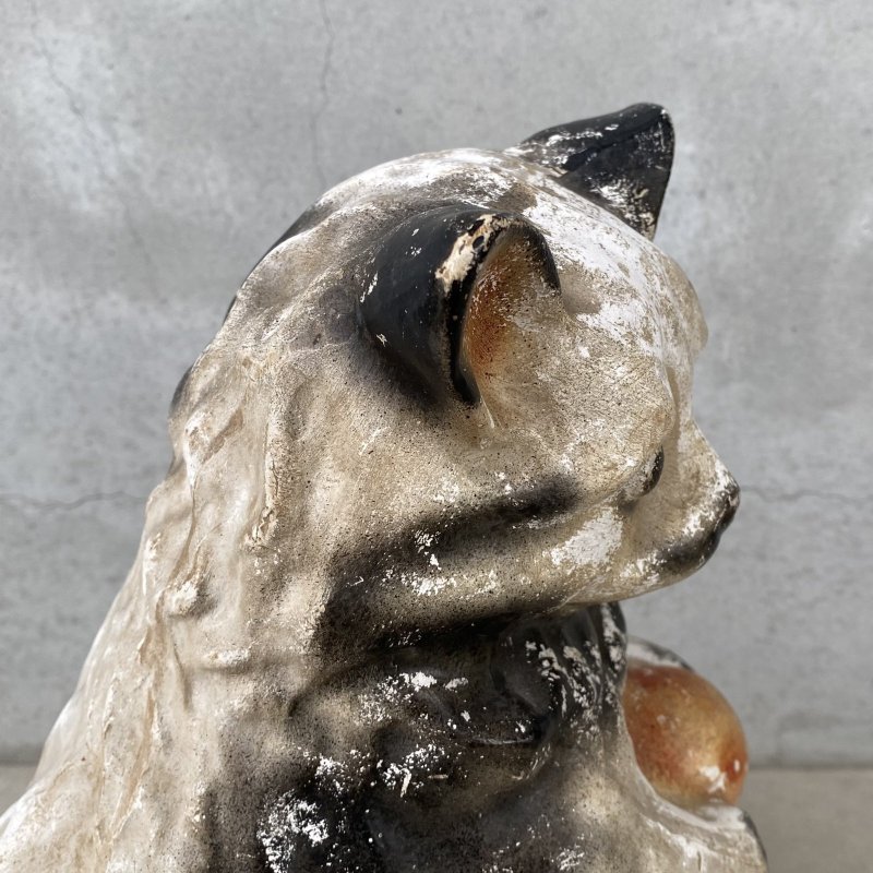 画像7: VINTAGE ANTIQUE CHALKWEAR CAT ヴィンテージ アンティーク チョークウェア 猫 ねこ オブジェ / コレクタブル ディスプレイ インテリア 置物 動物 アメリカ (1)