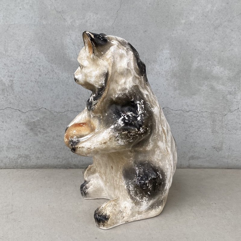 画像4: VINTAGE ANTIQUE CHALKWEAR CAT ヴィンテージ アンティーク チョークウェア 猫 ねこ オブジェ / コレクタブル ディスプレイ インテリア 置物 動物 アメリカ (1)