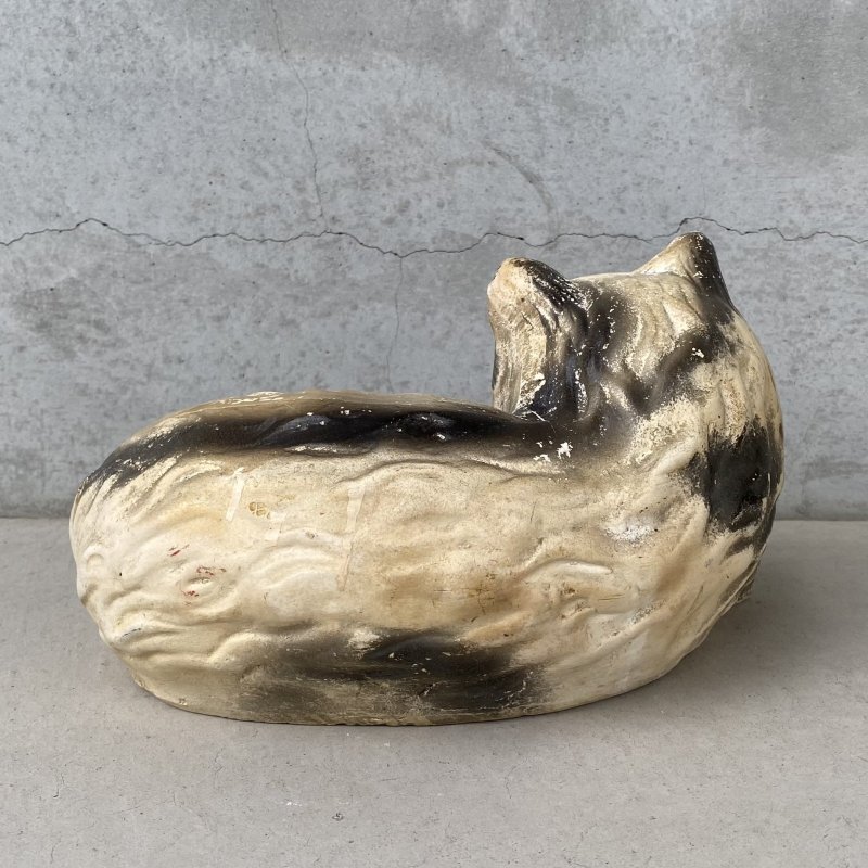 画像2: VINTAGE ANTIQUE CAT CHALKWEAR ヴィンテージ アンティーク 猫 ねこ チョークウェア オブジェ / コレクタブル ディスプレイ インテリア  置物 動物 アメリカ (2)