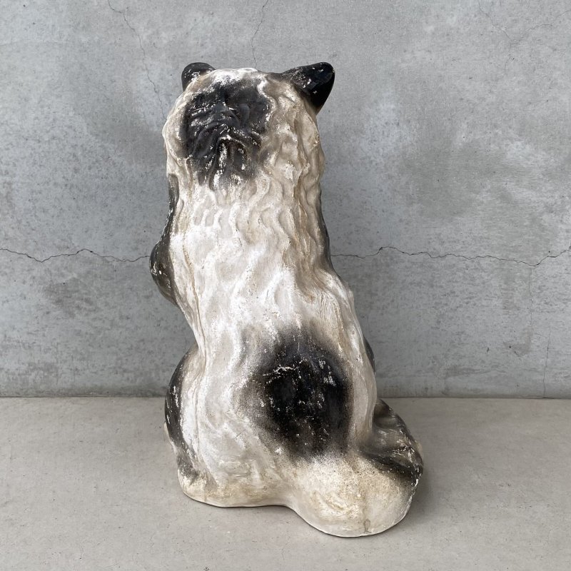 画像2: VINTAGE ANTIQUE CHALKWEAR CAT ヴィンテージ アンティーク チョークウェア 猫 ねこ オブジェ / コレクタブル ディスプレイ インテリア 置物 動物 アメリカ (1)