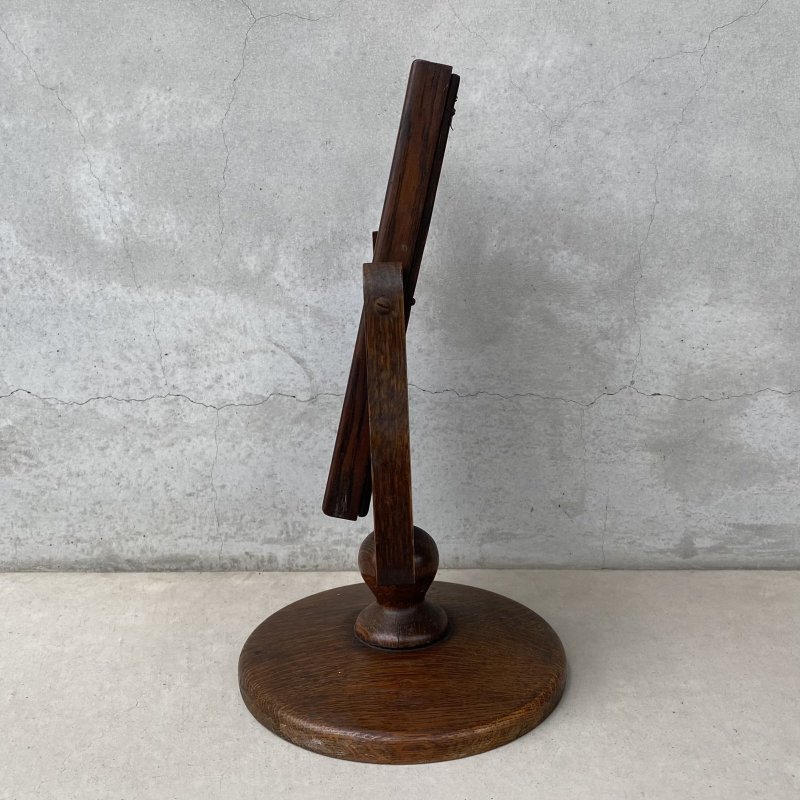 画像4: VINTAGE ANTIQUE MIRROR HAMILTON ヴィンテージ アンティーク スタンドミラー 鏡  / 卓上ミラー インテリア ディスプレイ ウッド 木製 雑貨 店舗什器 アメリカ USA