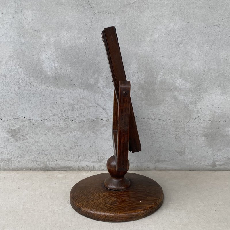 画像3: VINTAGE ANTIQUE MIRROR HAMILTON ヴィンテージ アンティーク スタンドミラー 鏡  / 卓上ミラー インテリア ディスプレイ ウッド 木製 雑貨 店舗什器 アメリカ USA
