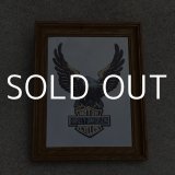 VINTAGE ANTIQUE HARLEY DAVIDSON PUB MIRROR ヴィンテージ アンティーク ハーレーダビッドソン パブミラー 鏡 / モーター系 アドバタイジング 企業物 コレクタブル ガレージング雑貨 アメリカ