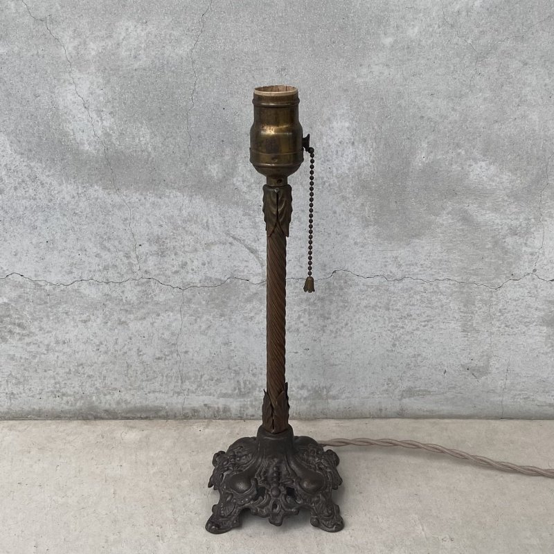 画像1: VINTAGE ANTIQUE DESKLAMP ヴィンテージ アンティーク デスクランプ スタンドライト 卓上ライト 照明 / テーブルランプ ろうそく型 キャンドル 店舗什器 アメリカ